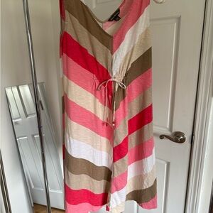 Tommy Bahama Pink and White Striped Dress